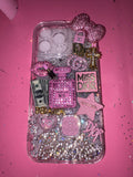 Custom Pink & Gold iPhone Case